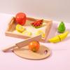 Wooden Vegetable Fruit Playset Kids Magnetic Cutting Hand Eye Coordination