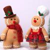 2pcs Cute Gingerbread Mans Gnome Decoration Men's And Women's Plush Set For Christmas Xmas, Indoor And Outdoor Decoration
