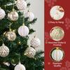 JOYFY 30 Pcs 2.36'' Christmas Balls Ornaments Gold & White Assorted Christmas Hanging Ornaments for Xmas Tree Wreath Party