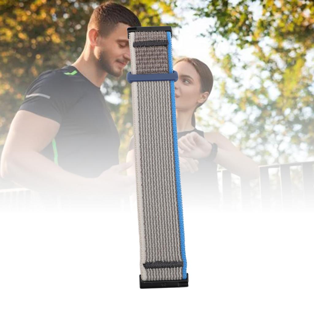 Sportovní nylonový řemínek na hodinky se suchým zipem 24 mm Elastický Prodyšný Nastavitelný Náhradní Watc