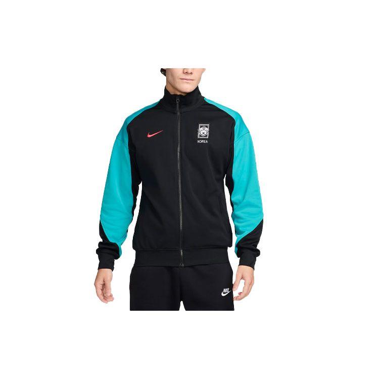 

Nike Color Block Loose Fit Football Sports Stand Collar Long Sleeve Jacket Men Jacket Black FJ2912-010 XXL