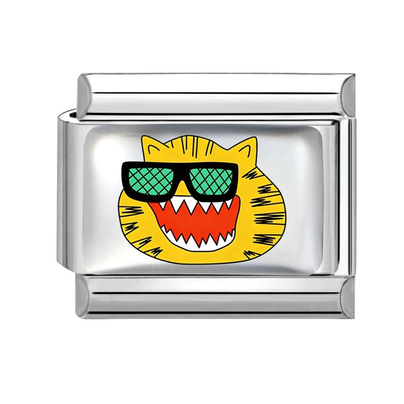 Creative Personalized DIY Cartoon Animals Series Charm Bracelet Lovely Fish Dog Cat Bead Fit 9mm Stainless Steel Bracelet Gift
