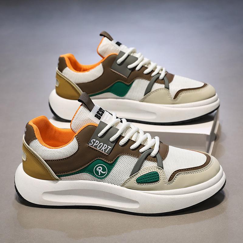 New Fashion Running Outdoor Shoes Men Mesh Breathable Vulcanized Shoes  Breathable Men Casual Canvas Sports Shoes