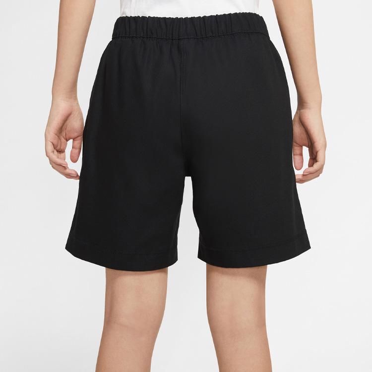 Nike Sportswear NSW Elastic Waist Woven Straight-Leg Shorts Women Bottoms Black CZ1428-010