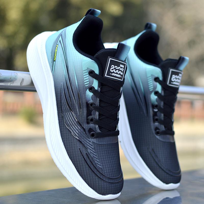 Men's Ice Silk Mesh Casual Sports Shoes Anti-Slip Running Shoes Men's Comfortable and Breathable Shoes