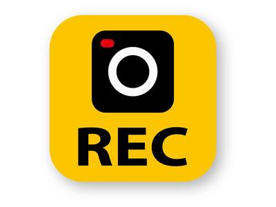 Reflective Sticker Kobo Drake Recorder Sticker (Square REC Yellow) (S) Retroreflective Square REC Yellow S