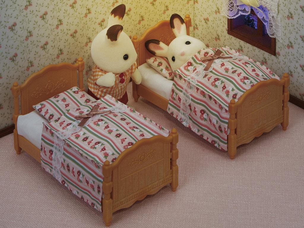 Sylvanian Families Furniture [Single Bed] Ka-523 ST Mark Certified, Ages 3 and Up, Toy Dollhouse, Sylvanian Families, EPOCH