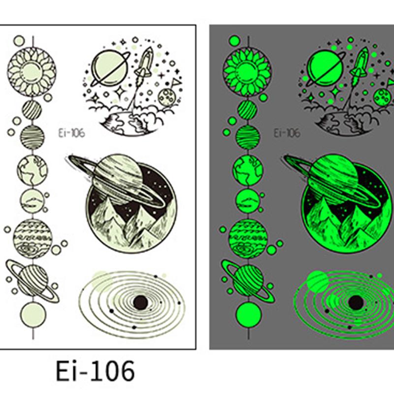 

[Боди-арт татуировка] Детская мультяшная светящаяся наклейка Водонепроницаемая детская мультяшная светящаяся наклейка для часов с татуировкой s120*75 мм Ei106