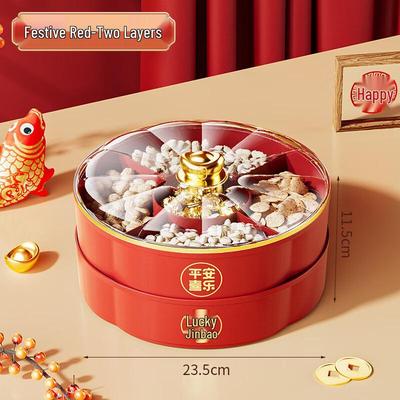 Festliche Yuanbao Doppelschichtige Snack- & Süßigkeitenschale