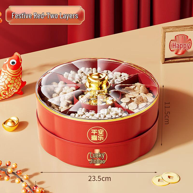 Festliche zweilagige Snack- und Süßigkeitenbox