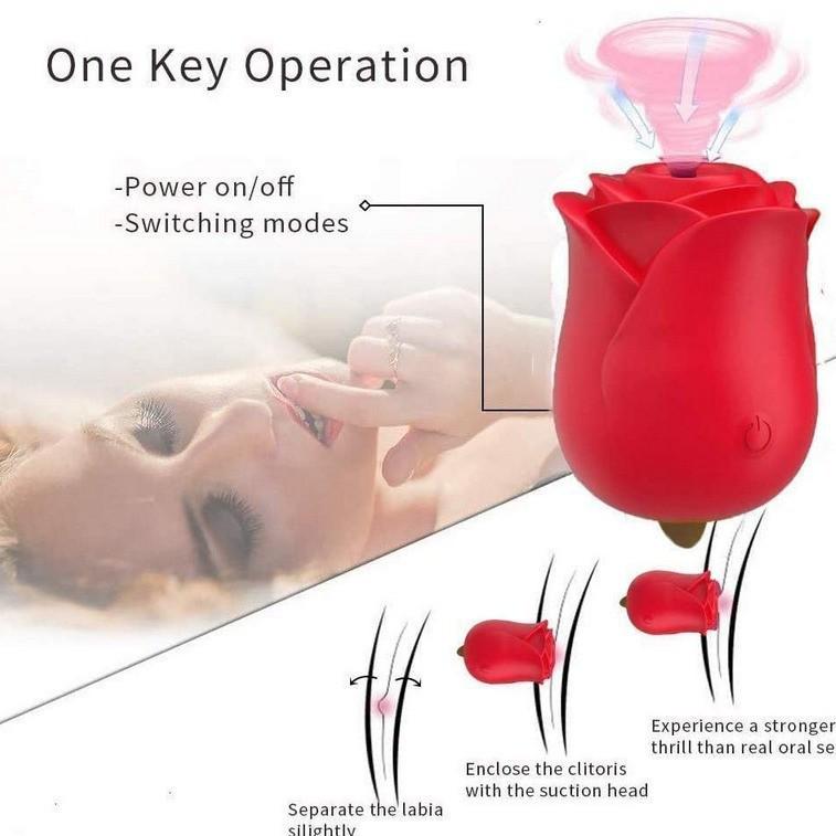 Spring Rose Clitoral Massager: Tongue-Licking G-Spot Vibrator