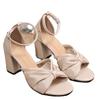Coarse Heel Sandals Women's Fashion Large Size Fish Mouth Sandals 2025 New Summer Women's Sandals with Bow