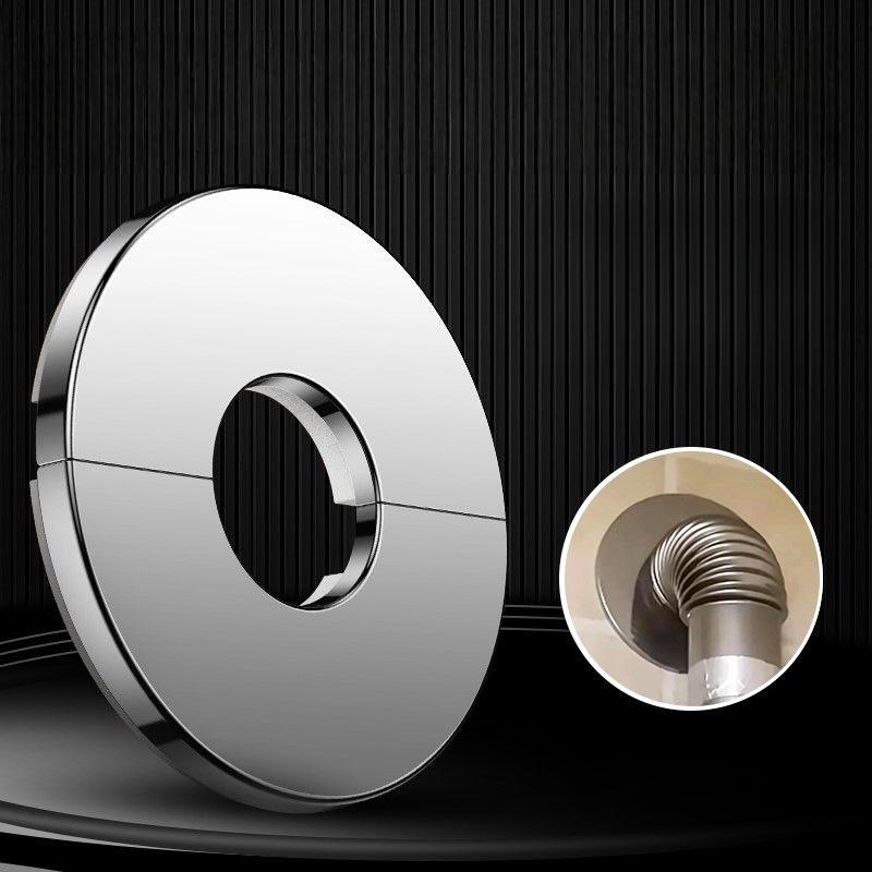 1pc Faucet Decorative Cover Self-Adhesive Stainless Steel Round Covers Shower Water Pipe Wall Hole Cover Bathroom Accessories