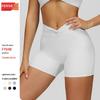 European & American High-Waist Twist Yoga Shorts - Nude Feel, Outdoor Sports, Running & Fitness