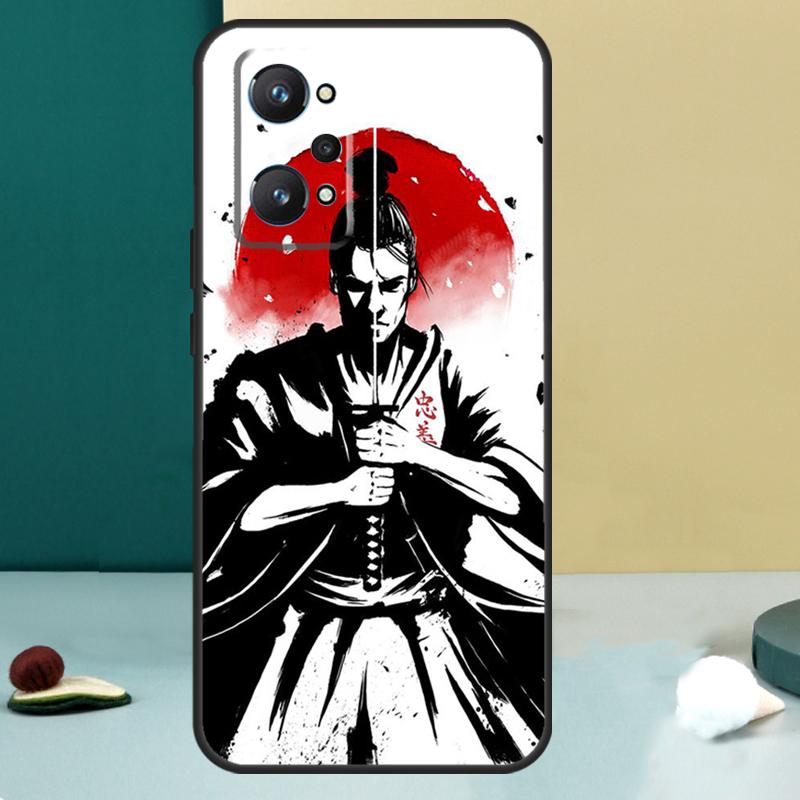 Japan Samurai Ninja For Realme 11 10 12 13 14 Pro Plus GT 7 6 5 Pro GT 6T C67 C61 C53 C51 C21Y C25S C75 C55 Case