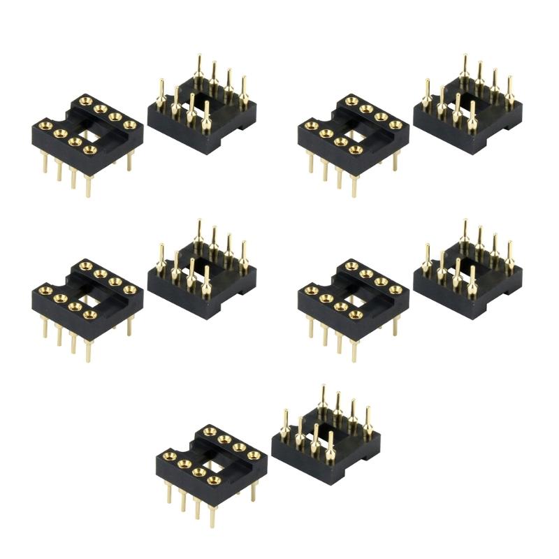 

10pcs Easy Installation DIP8 IC Socket Enables Easy Chip Replacement For DIY Lab Environment Stable Signals Transmission 1