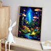 Starlight Diamond Painting Art Set, 5D DIY Night Scene Full Square Diamond Crystal Cross Stitch Craft Decoration Home Wall Mural