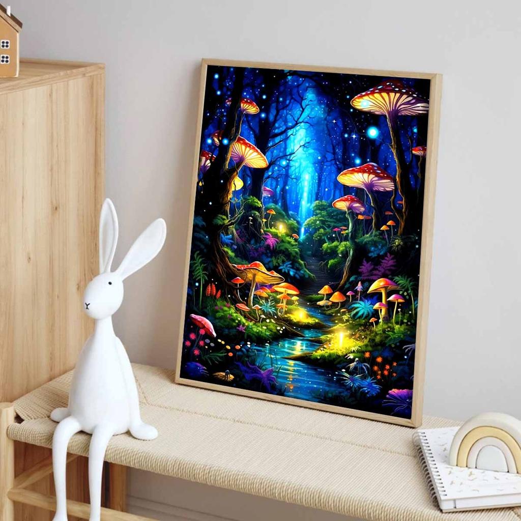 Starlight Diamond Painting Art Set, 5D DIY Night Scene Full Square Diamond Crystal Cross Stitch Craft Decoration Home Wall Mural