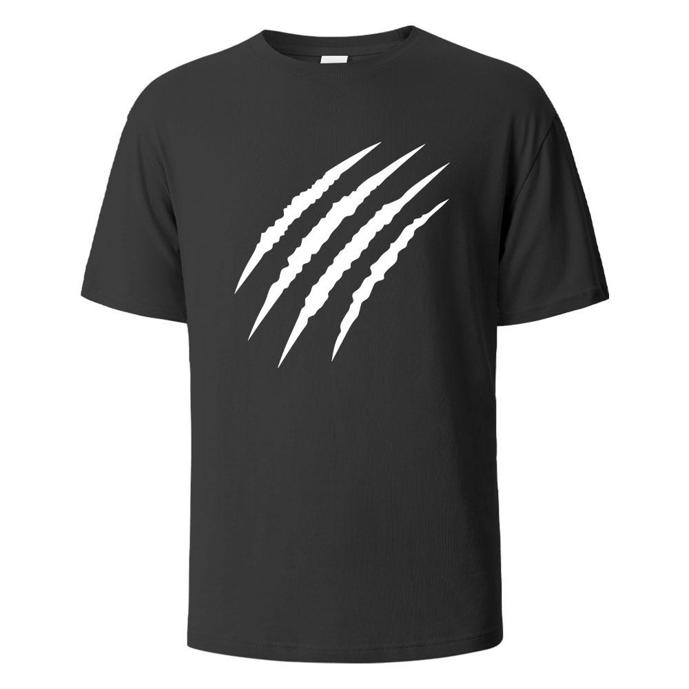 2026 Spring Summer Claw Marks Simplicity Graphic TShirts Breathable Comfortable Pure Cotton Tops For Men Women Oneck