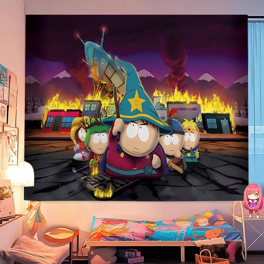 Classic Animation SSouth Cartoon Park DIY Wall Tapestry For Living Room Home Dorm Decor Wall Art Decor
