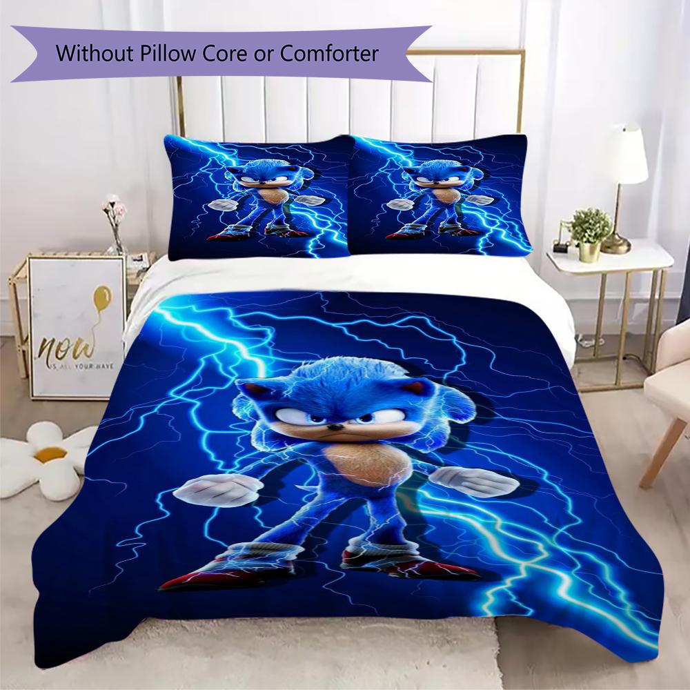 Shadow Hedgehog Bedding Without Core 1 Duvet Cover 2 Pillowcase Without Core Duvet Cover And Pillowcase Christmas Birthday Gift