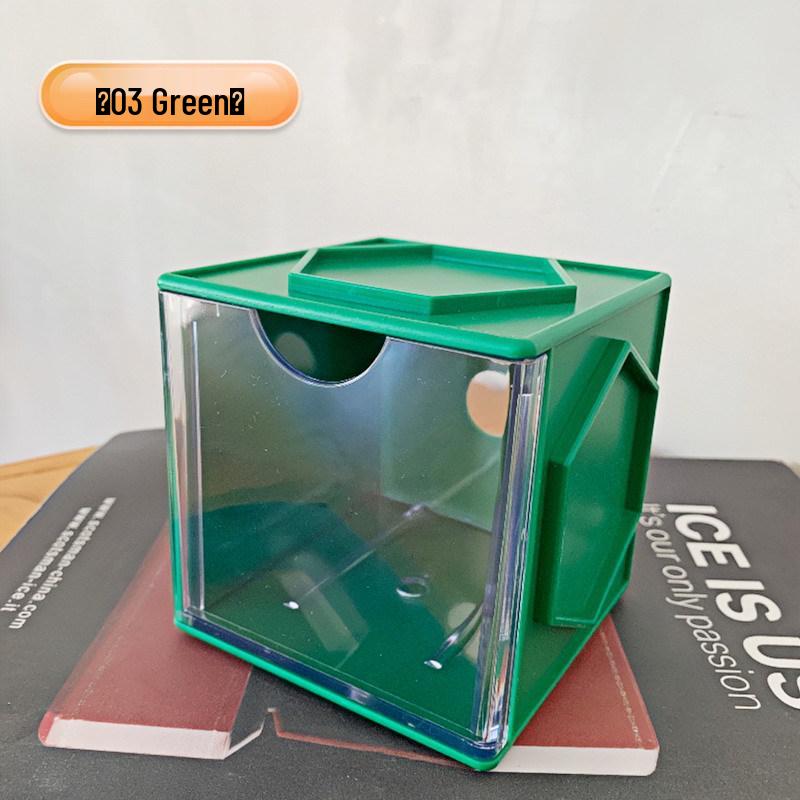 Clear Desktop Drawer Storage Box: Dustproof Display Shelf and Organizing Solution for Cute Particles, Badges, and More - Ideal Student Gift Thickened 8.8*8.8*8.8cm