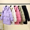 Cappotto di Cotone Imbottito da Donna Coreano Lungo Abbigliamento in Cotone Giacca Imbottita Calda Invernale Femminile Larga con Cappuccio Rimovibile Parka Soprabito