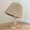 Women's High-End Warm Bucket Hat: Windproof, Cold-Proof, Solid Color, Face-Covering for Autumn/Winter