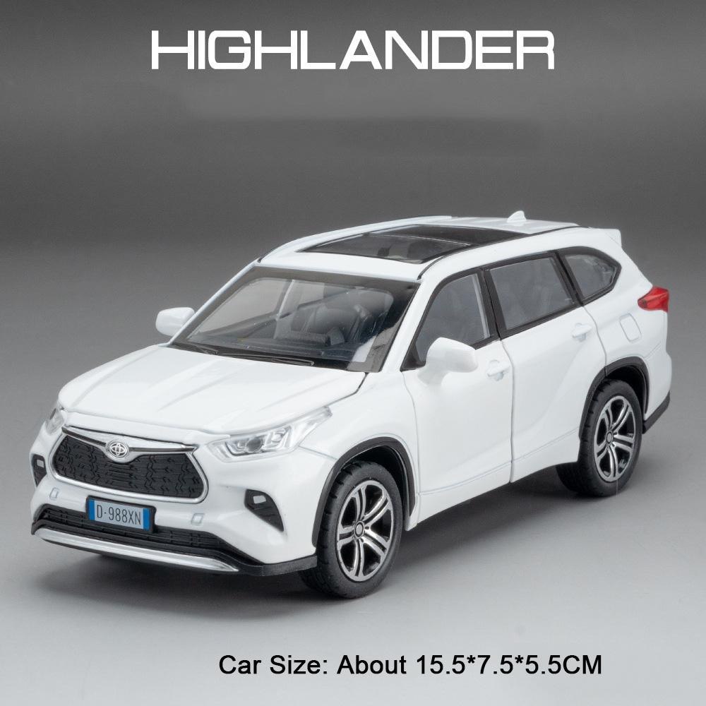 1:32 Scale Highlander GR86 Sports Car Model Toy Metal Diecast Pull Back Miniature Vehicle Sound Light Models Collection Gift Boy