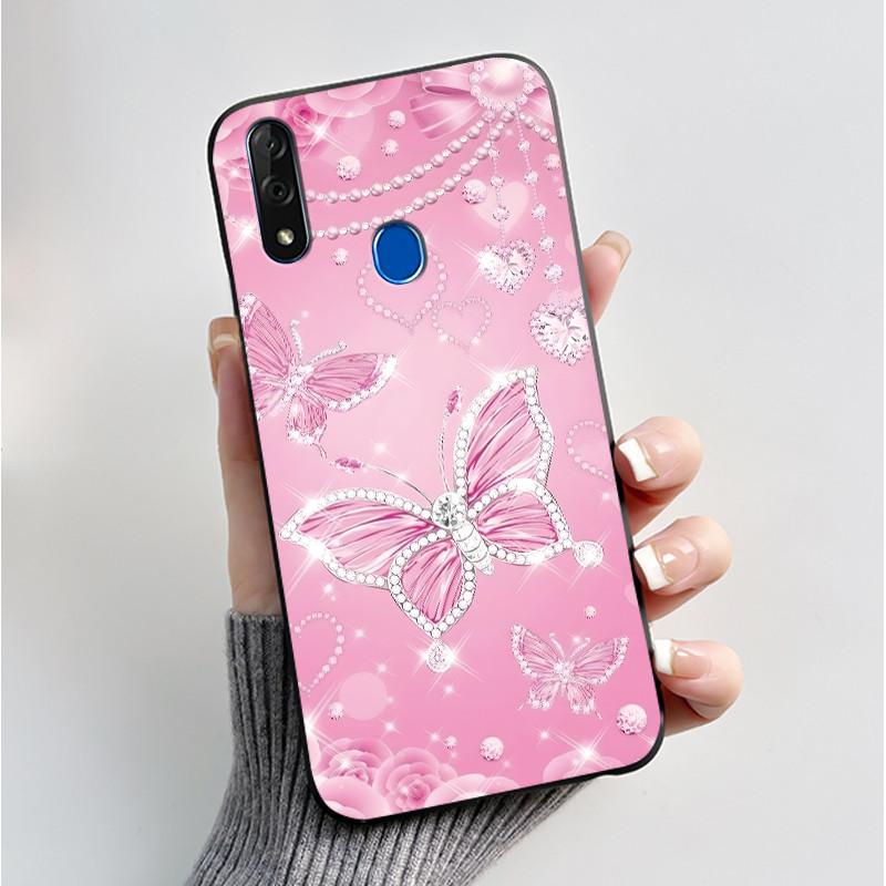 Printing Pattern Case For ZTE Blade V10 Fundas Shockproof Coque Capa Soft Silicone Black Shell Cover Cute Flower Cartoon Casing