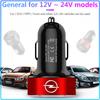 Car Charger 2 USB Ports Fast Charging Digital Display Car Accessories For Opel Astra H G Corsa Insignia Astra Antara Meriva Zafira Interior
