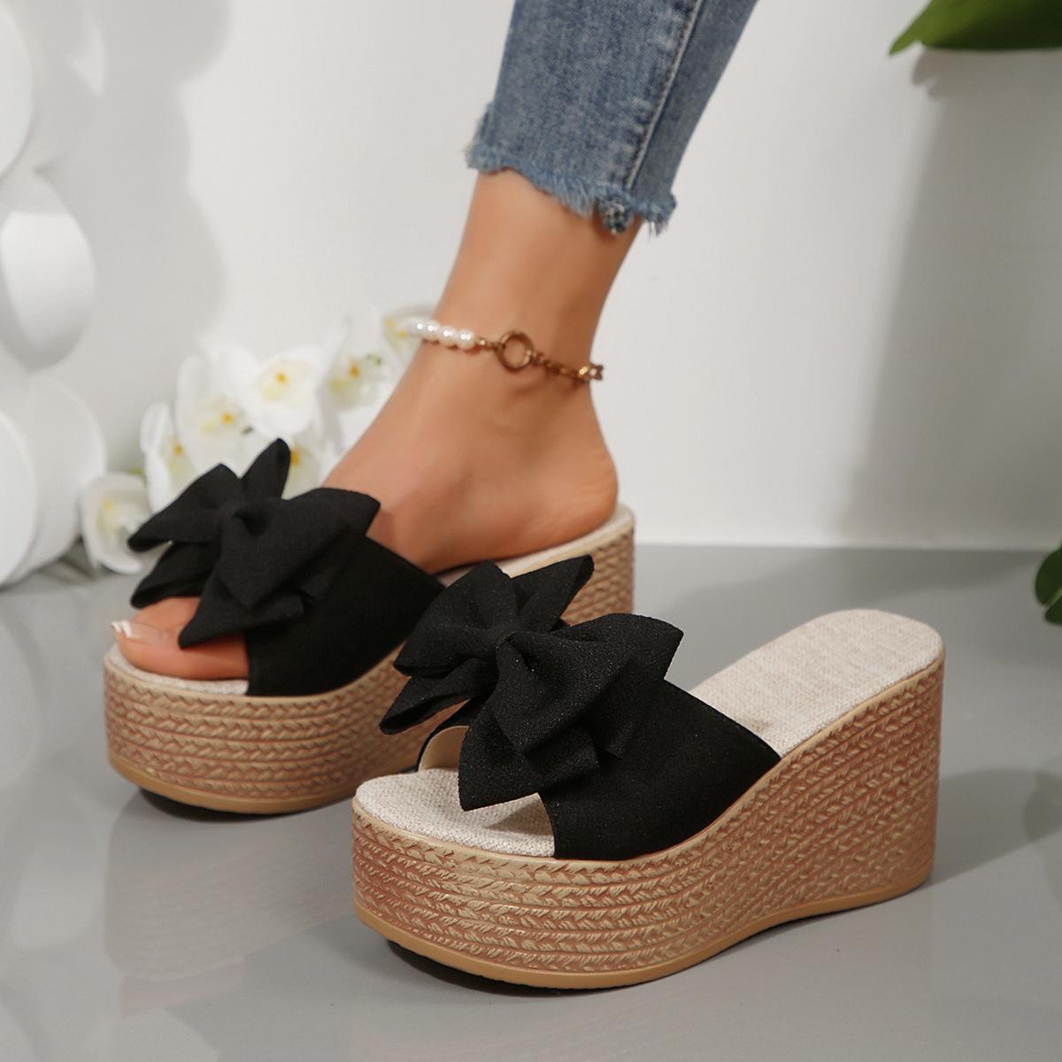 Large size platform slippers women s shoes summer new platform waterproof table with slippers women s shoes 36