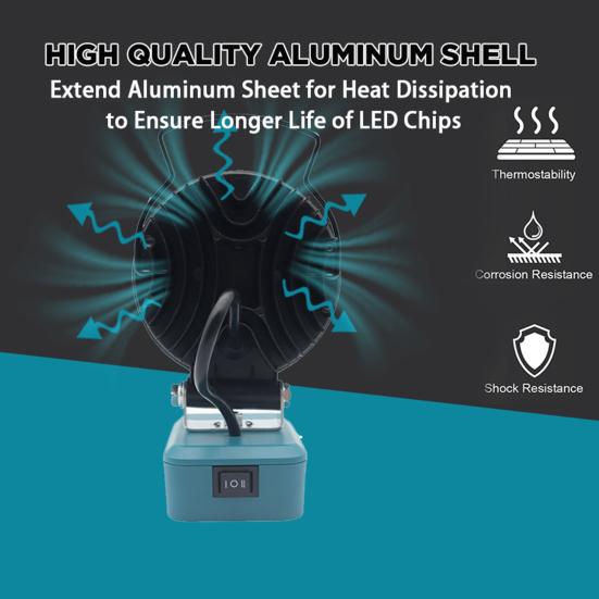 LED Work with Type-C USB Quick Charging Ports Heavy Duty Aluminum Alloy