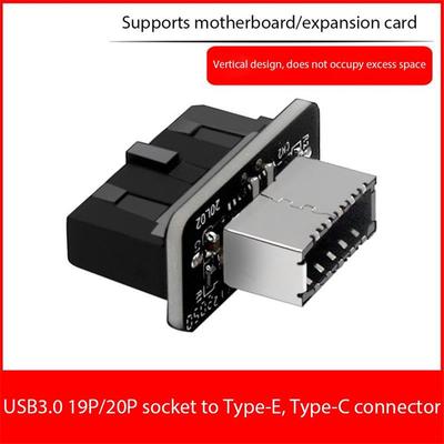 Neuer USB TYP-E 90-Grad-Adapter Gehäusefront TYP C Steckanschluss für PC-Motherboard