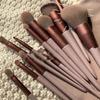 Sijiqing 13-Piece Soft Bristle Makeup Brush Set - Ideal for Beginners & Travel