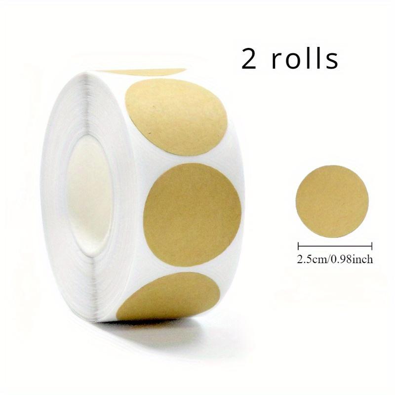 

1000 шт./2 рулона крафт-бумаги, круглая самоклеящаяся этикетка, наименование товара, наклейки, персонализированные этикетки 2 Rolls