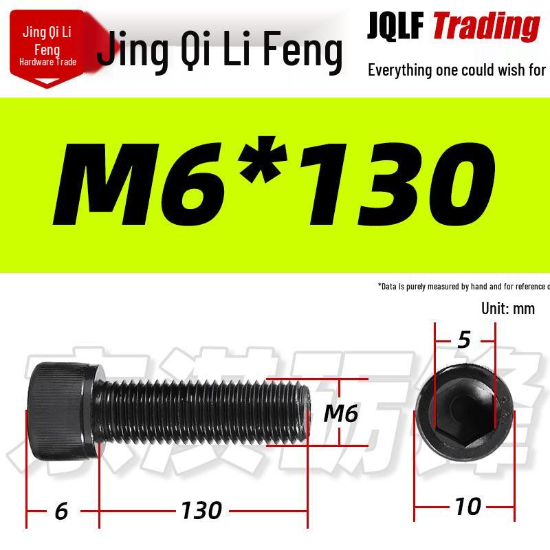 Grade 12.9 Full Thread Hex Socket Head Cap Screws - M3-M14 Black Cylindrical Bolts for Maker Accessories