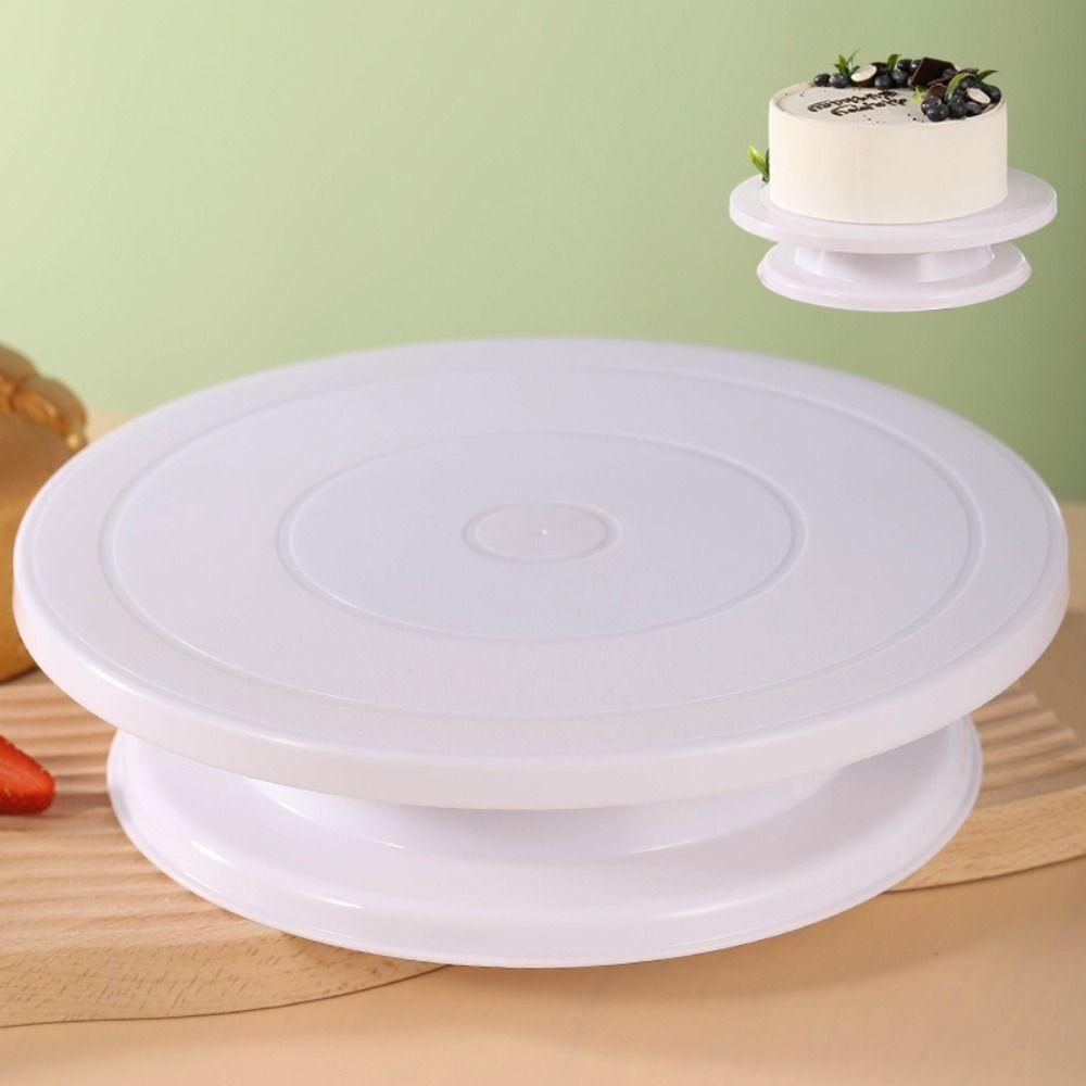 

Rotate Flexibly Plastic Cake Rotary Table Round Cake Stand Rotating Kitchen