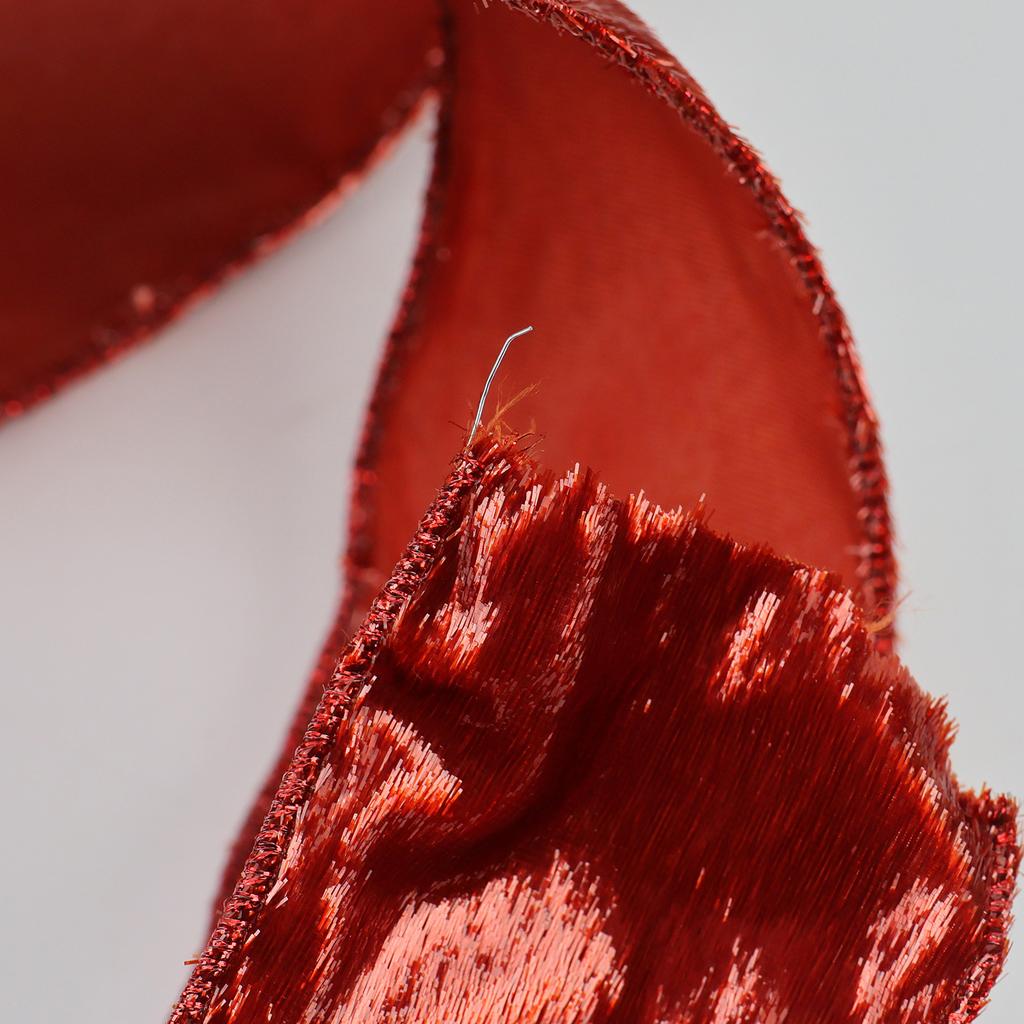 Customized 6.3Cm Cuff Tape, Composite Imitation Hemp Wire Edge Webbing, Special Craftsmanship Christmas Decorative Bow Ribbon