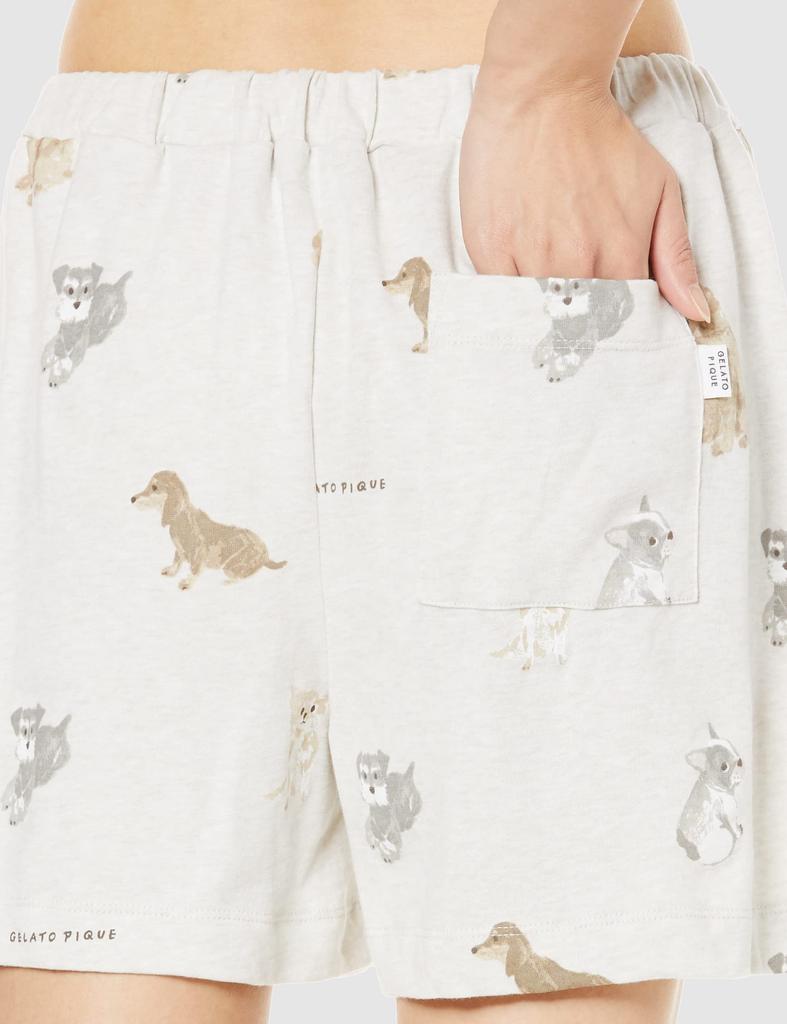 Gelato Pique Dog Print Shorts PWCP222272 GRY F Women's