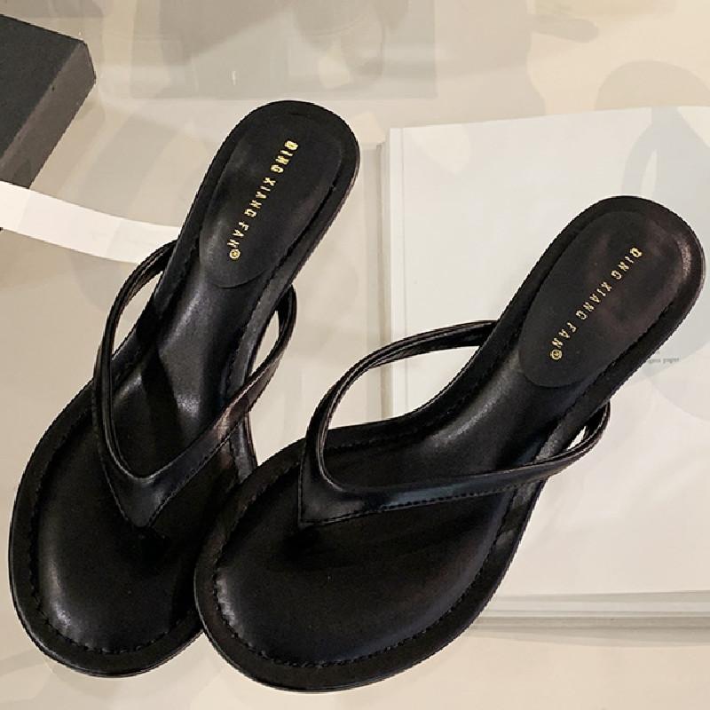 Cozy Kitten Heel Slippers Women Round Clip Toe Slides Sandals Faux Suede Flip Flops Summer Designer Shoes Open Toe Mules Slides