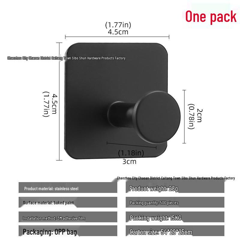 Cârlig de perete autoadeziv puternic din oțel inoxidabil 304, fără găurire