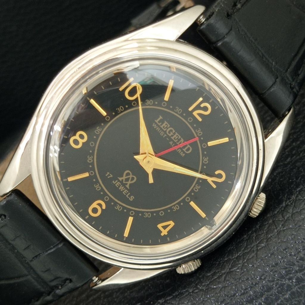 VINTAGE LEGEND ШВЕЙЦАРСКИЕ МУЖСКИЕ ЗАВОДНЫЕ ОТРЕМОНТИРОВАННЫЕ ЧАСЫ С БУДИЛЬНИКОМ a707509-1