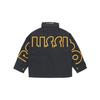 Li Ning Sport Fashion Series Letter Geometric Pattern Printed Stand Collar Down Jacket Unisex Outerwear Standard-Black AYMQ578-1