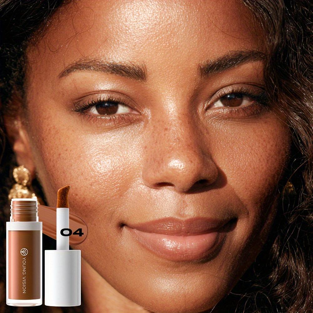 YOUNG VISION 4-Color Liquid Contour & Bronzer Kit with Multi-Functional Horseshoe-Shaped Brush Head - Highly Pigmented, Buildable, Long-Lasting,