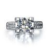 Solid 18K White Gold 750 Ring 1CT Diamond Engagement Ring For Women Perfectly Design Durable Quality D Color VVS1 Beautiful Box
