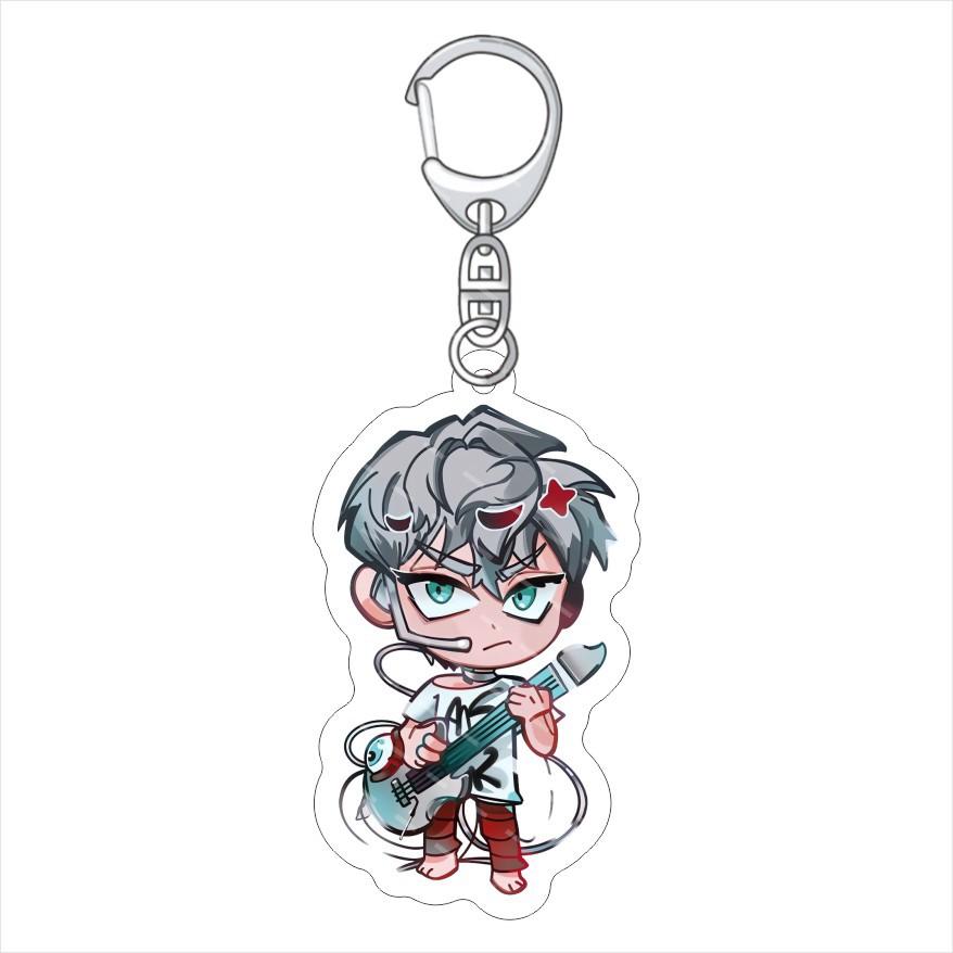 Anime Alien Stage Peripheral Keychain Acrylic MIZI SUA TILL IVAN HYUNA LUKA Pendant Key Chains Fans Cosplay Accessories Gift