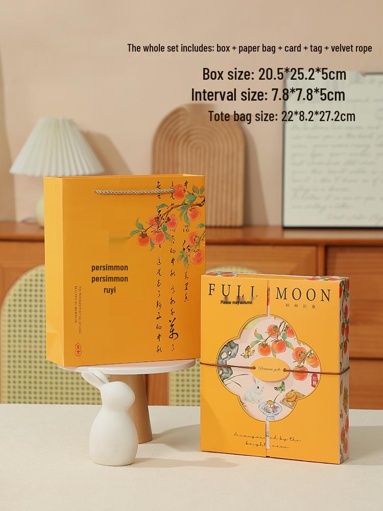 Mid-Autumn Mooncake & Pastry Gift Box with Egg Yolk Pastry, Peach Blossom Pastry, and Chinese Candy in a Nine-Grid Design.