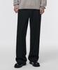 One-Pleat Wide Elastic Waist Slacks [Black]