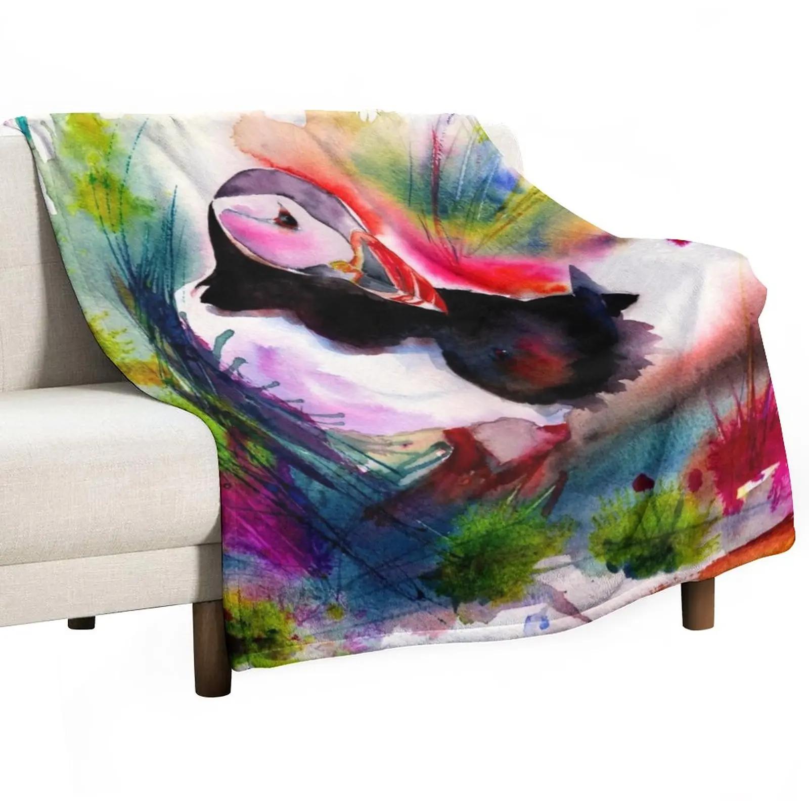 Puffin Throw Blanket Sofas Weighted Blanket Size: 75*100cm, Weight: 230 GSM